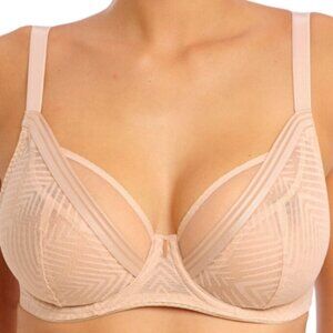 Freya Tailored Underwire High Apex Plunge Bra Natural Beige